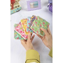 Dival Notebook 10X10 cm 6'lı Karton Kapaklı Spiralli Cep Defteri Bloknot Not Defteri - Flamingo