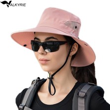 Valkyrie Outdoor Güneş Şapkası Unisex Kamp Trekking Safari Balıkçı Şapkası Uv Koruma Pembe