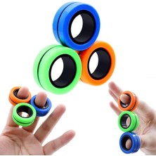 PopŞeker 3'ü 1 Arada Manyetik Stres Yüzüğü & Spinner – Vantuzlu Masaüstü Fidget Ring
