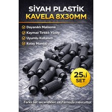 S-Online Plastik Siyah Kavela 8X30MM 25ADET