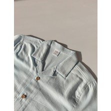 Bandiwa Gulian Erkek Bebek Dokuma Kısa Kollu Gömlek Bebe Mavisi