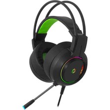 Frisby FHP-G1495B Hx7 7.1 Virtual Surround Black & Green Gaming Headphone