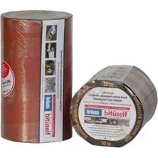 Bitüself Çok Amaçlı Yapışkanlı Membran Kırmızı Kumlu Yalıtım Bandı 30CMX10 Metre