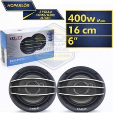 Otokap Universal Oto Hoparlör 16 cm 400 Watt Araba Hoparlörü Kapaklı 2 Adet Tüm Araçlara Uyumlu Araç Hoparlörü