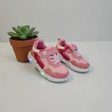 Wisco 018 Pembe Cırtlı Işıklı Bebe Kız Çocuk Spor Ayakkabı