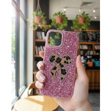 KumOziShop iPhone 13 Promax Uyumlu Fiyonklu Taşlı Simli Kılıf