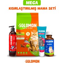Solomon Mega Kısırlaştırılmış Kedi Mama Seti 1500 gr Somon Aromalı Süper Premium Mama