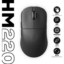 Hawk Gaming HM220 1k Hz 12000 Dpı Tri-Mode Kablosuz/bluetooth Siyah Gaming Mouse