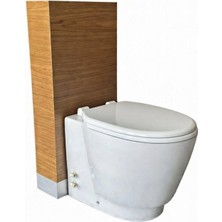 Isvea - Soluzione Ahşap Rezervuarlı Btw Klozet Seti Kapak Dahil Outlet - 10SZ1001SVTK-