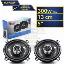 Otokap Universal Oto Hoparlör 13 cm 300 Watt Araba Hoparlörü Kapaklı 2 Adet Tüm Araçlara Uyumlu Araç Hoparlörü