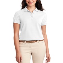 Euwue Dijital Elit Erkek Polo Yaka Beyaz Tişört