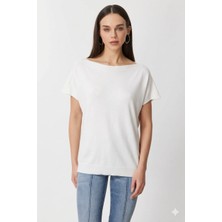 On Triko Kayık Yaka Kısa Kollu Bluz 76370