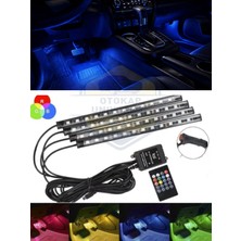 Otokap Universal Ayak Altı LED 12 Ledli Müziğe Duyarlı Sese Duyarlı Araç Içi Oto Ambiyans LED Aydınlatma