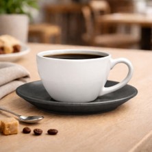 Köklü Züccaciye 2 Kişilik Tabaklı Porselen Çay Fincanı