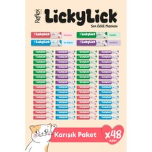 Reflex Plus Lickylick Sıvı Ödül Maması Karışık Paket 15 gr x 48 Adet