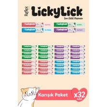 Reflex Plus Lickylick Sıvı Ödül Maması Karışık Paket 15 gr x 32 Adet