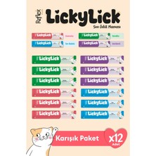 Reflex Plus Lickylick Sıvı Ödül Maması Karışık Paket 15 gr x 12 Adet