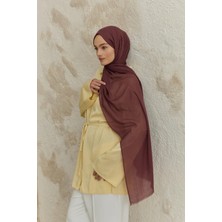 Lale Butik Qef Scarf Soft Line Pamuk Şal 001 Mürdüm