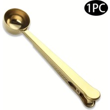 deyhome Mandallı Kahve Ölçü Kaşığı Gold Çok Fonksiyonlu Paslanmaz Çelik Kaşık