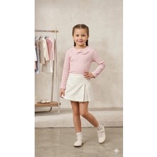 Dmb Kids Kız Çocuk Kalp Desen Gabardin Şort Etek Takım DMB-9957