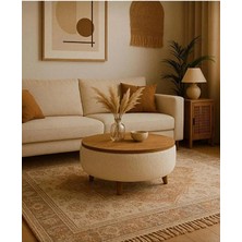 Dulgera Yeni Nesil Modern Yuvarlak Puf