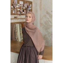 Lale Butik Qef Scarf Soft Line Pamuk Şal 001 Gül Kurusu