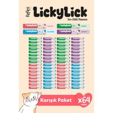 Reflex Plus Lickylick Sıvı Ödül Maması Karışık Paket 15 gr x 64 Adet