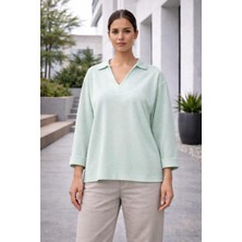 Alexander Gardi Alexandergardı V Polo Yaka Oversize Bluz
