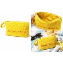 Melnio Havlu Makyaj & Plaj Çantası- Su Geçirmez Iç Astarlı /fermuarlı