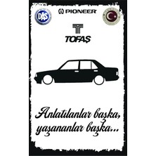 Tofaş Otomobil Komik Yazılı Ahşap Poster