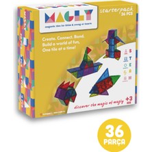 Allians Renkli 3 Boyutlu Manyetik Karo Oyun Seti, Çocuklar Için 36 Parça