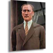 Shiny Art Atatürk Portre Cam Tablo - ATA090