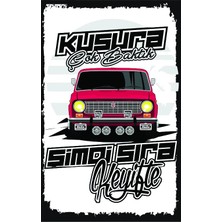Tofaş Murat 124 Komik Yazılı Otomobil Ahşap Poster
