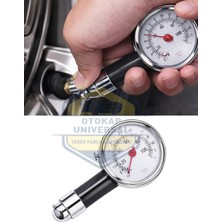 Otokap Universal Lastik Hava Ölçer Metal Gövde Analog Ibreli Oto Lastik Basınç Ölçer Manometre