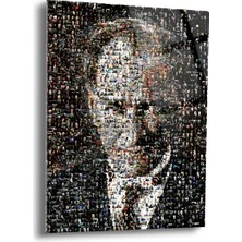 Shiny Art Atatürk Portre Cam Tablo - ATA077