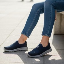 Black Sea 527 Lacivert-Gri Bağacaksız Hafif Fuspetli Ortapedik Spor Ayakkabı