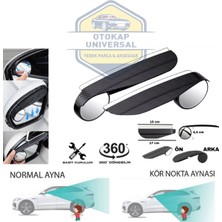Otokap Universal Oto Yan Ayna Yağmur Koruyucu Karbon Desenli Ayna Üstü Şapkalı Kör Nokta Koruyucu 2 Adet