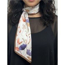 Tarzını Seç Gelincik Bahçesi Kadınlar Gününe Özel Kravat / Eşarp / Fular 84X23 cm