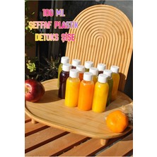 Only Home 12 Adet Beyaz Sızdırmaz Kapaklı Plastik Şişe Ginger Shot 100 ml Detoks Meyve Suyu Şat Şişesi