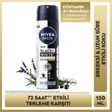 Nivea Men Erkek Sprey Deodorant Black&white Epic Night 150 Ml,terleme Karşıtı,kumaş Koruması,alkolsüz