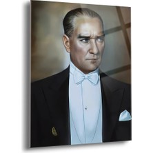 Shiny Art Atatürk Portre Cam Tablo - ATA098