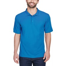 Euwue Dijital Elit Erkek Polo Yaka Mavi Tişört