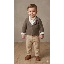 Name Baby & Kids Erkek Bebek Triko Hırkalı Takım COCO-264