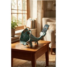 El Yapımı Akustik Seramik Gramofon - Turkuaz