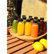 Qualitev 12 Adet 150 ml Cam Detoks Şişe Sızdırmaz Kapaklı 150 cc Şeffaf Ginger Shot Şişesi Şat Detox