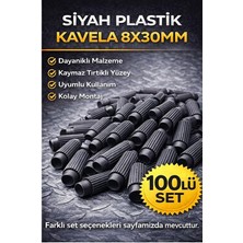 S-Online Plastik Siyah Kavela 8X30MM 100 Adet