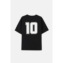 Number 10  Oversize T-Shirt - Siyah