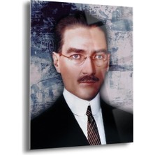 Shiny Art Atatürk Portre Cam Tablo - ATA021