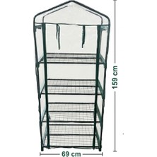 Gardinus 4 Katlı Balkon Serası 159 x 69 x 49 cm
