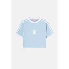 Argentina 10 Lightweight Crop T-Shirt - Açık Mavi